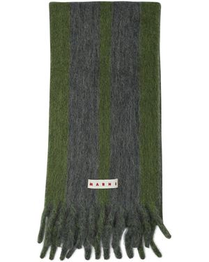 Marni Schal aus Wolle und Mohair - Grün