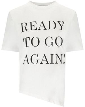 Elisabetta Franchi Gesso Asymmetric T Shirt - White