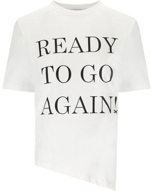 Elisabetta Franchi Gesso Asymmetric T Shirt - White