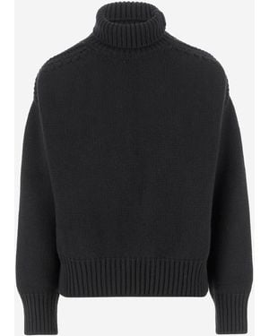Sa Su Phi Suéter de cachemir de cuello alto - Negro