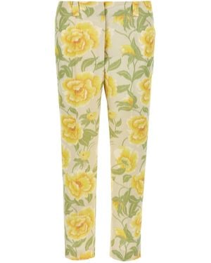 KENZO ' Peonies' Broek - Geel