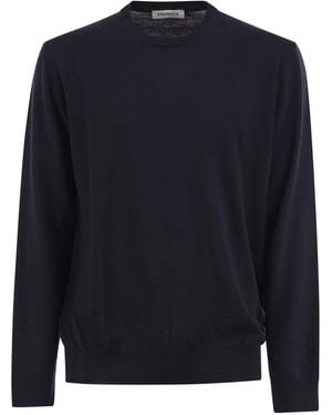 Premiata Merino Wool Crew-Neck Jumper - Blue