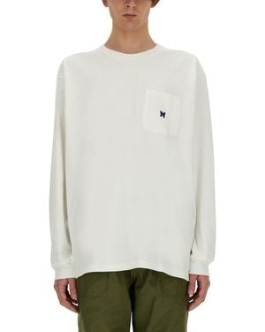 Needles T Shirt With Logo - Gray