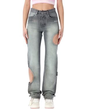 Off-White c/o Virgil Abloh Vaqueros Blanco Roto Gris - Azul