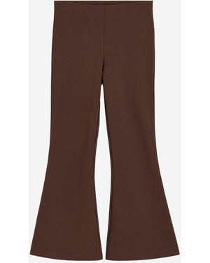 By Malene Birger Pantalones de nailon elástico marrón