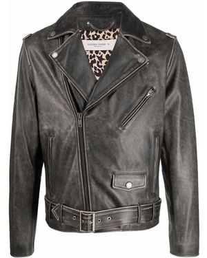 Golden Goose Slate Leather Jacket - Grey