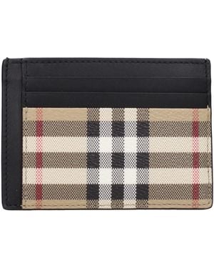 Burberry Dokumenthalter Mann Stoff Beige/Schwarz