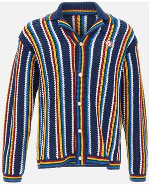 CASABLANCA Mehrfarbige Häkeljacke - Blau