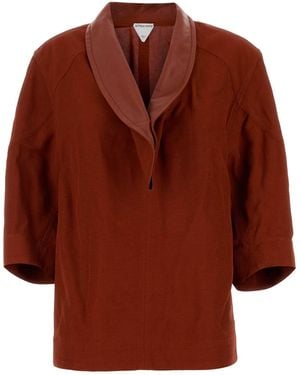 Bottega Veneta Tiziano Viscose Blend Blouse - Brown