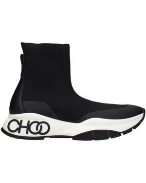 Jimmy Choo Landon Sock Boots Fabric - Black