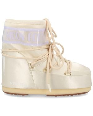 Moon Boot Ivory Polyester Boots - Natural