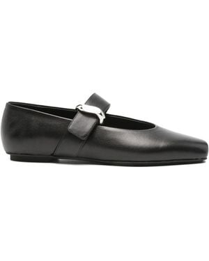 Emporio Armani Exclusive Leather Ballet Flats - White