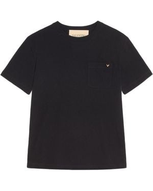 Valentino V Cotton T Shirt - Black