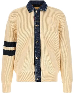 DSquared² Denim Mix D2 Cardigan - Natur