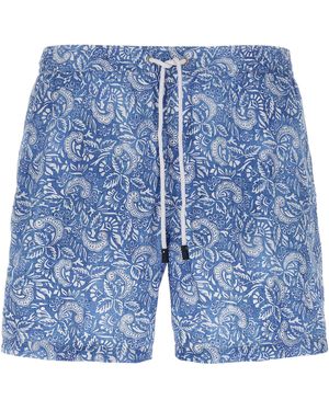 Barba Napoli Paisley Floral Badeanzug - Blau