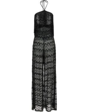 Missoni Zick Zag Lamé Jumpsuit - Schwarz