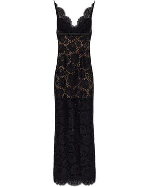 Self-Portrait Floral Lace Maxi Dress - Black