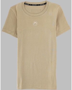 Marine Serre T-Shirt "Moon" - Natural