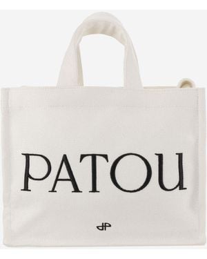 Patou Cotton Tote Bag - White