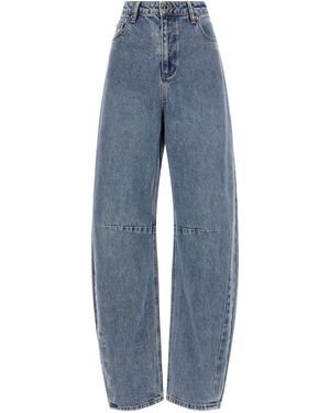 Self-Portrait Jeans "Blue Barrel Leg" - Blau