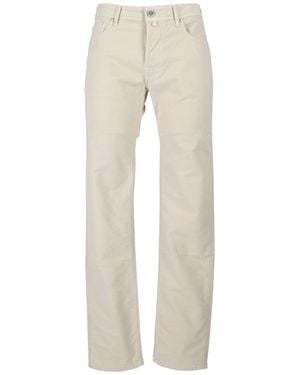 Jacob Cohen Bard Five-Pocket Slim-Leg Pants - Natural