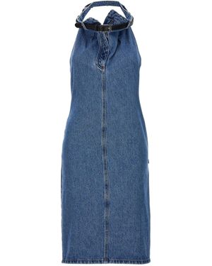 Coperni 'Belt Halter Neck' Dress - Blau