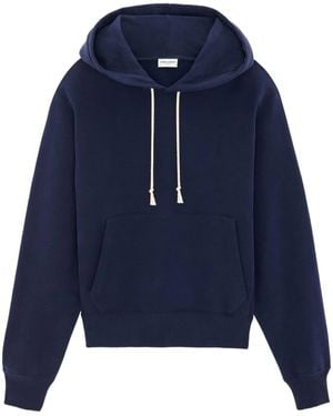 Saint Laurent Felpa Con Cappuccio - Blue