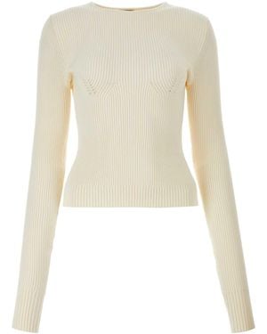 Magda Butrym Cream Viscose Blend Jumper - Natural