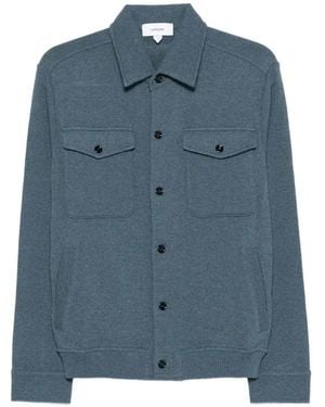 Lardini Cotton Jacket With Buttoned Pockets - Blue