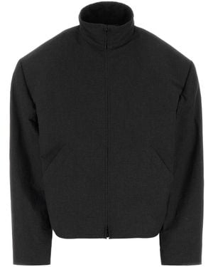 Balenciaga Slate Linen Blend Jacket - Black
