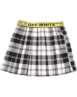 Off-White c/o Virgil Abloh Logo Industrial Flan Skirt Yello - White