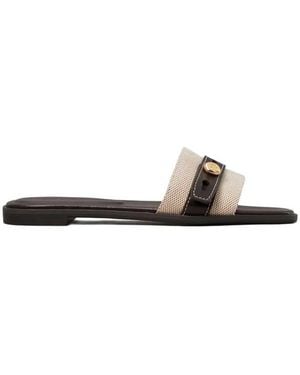 Tory Burch Romy Sandals With Buttons - White