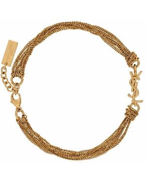 Saint Laurent Bracelet Cassandre Et Multi Ch - Métallisé