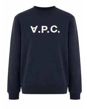 A.P.C. A. P.C. Essential Organic Cotton Sweatshirt - Blue