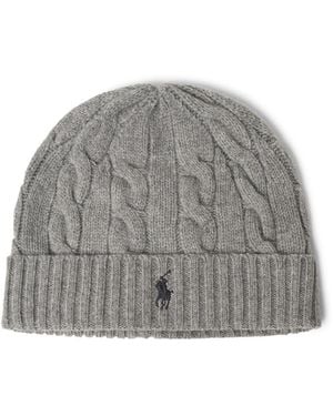 Polo Ralph Lauren Gorro gris de lana y cachemira de