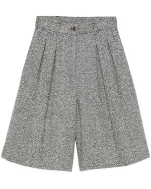 Emporio Armani High-Waisted Bermuda Shorts - Gray
