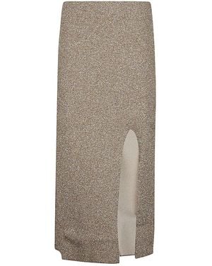 Circus Hotel Viscose Midi Skirt - Gray