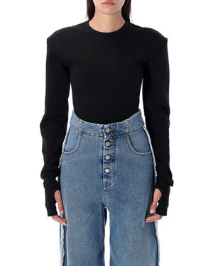 MM6 by Maison Martin Margiela Top Black - Schwarz