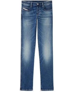 DIESEL Classic Straight-Leg Jeans With Medium Wash - Blue