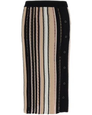 Missoni Striped Crochet Skirt Gonne-Donna - Nero