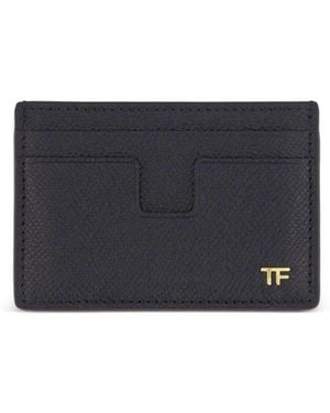 Tom Ford Small Card Holder With Logo - Blue