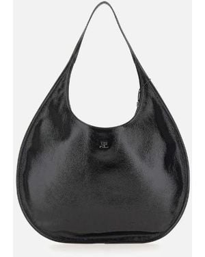 Courreges Tote Flat Holy Naplack - Schwarz
