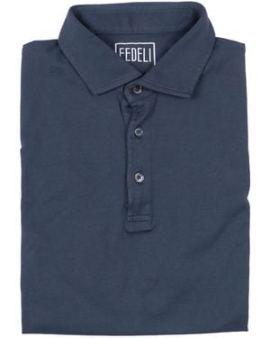 Fedeli Poloshirt S/S Gestrickter Mann - Blau