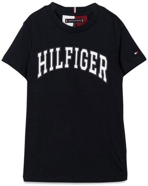 Tommy Hilfiger M/C Varsity T Shirt - Black