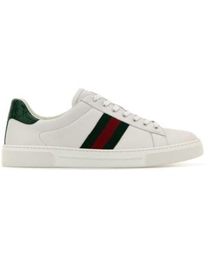 Gucci Ace Leather Sneaker - White