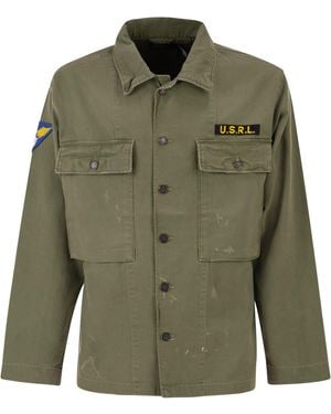 Polo Ralph Lauren Cotton Military Inspired Overshirt Jacket - Green