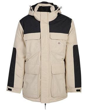 Dickies Colourblocked Parka Mantel - Natur