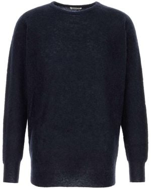 AURALEE Midnight Alpaca Blend Jumper - Blue