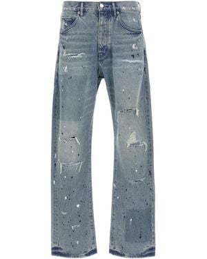 Purple 'Patch Repairs Foil' Jeans - Blue