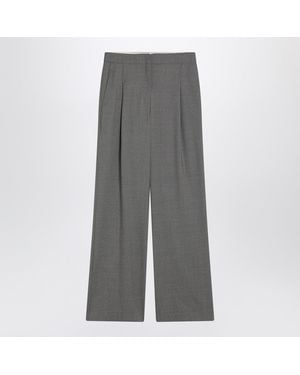Loulou de Saison Wide Wool Pants - Gray
